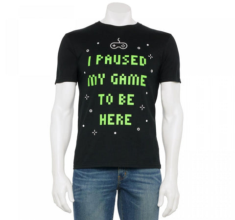 Graphics Men's I Paused My Game To Be Here Graphic T-shirt Tee THR4173KH