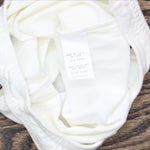 Vintage 	6-Pack USA Made Cotton Infant Baby Girls Lined Romper Leotard White 12-18M
