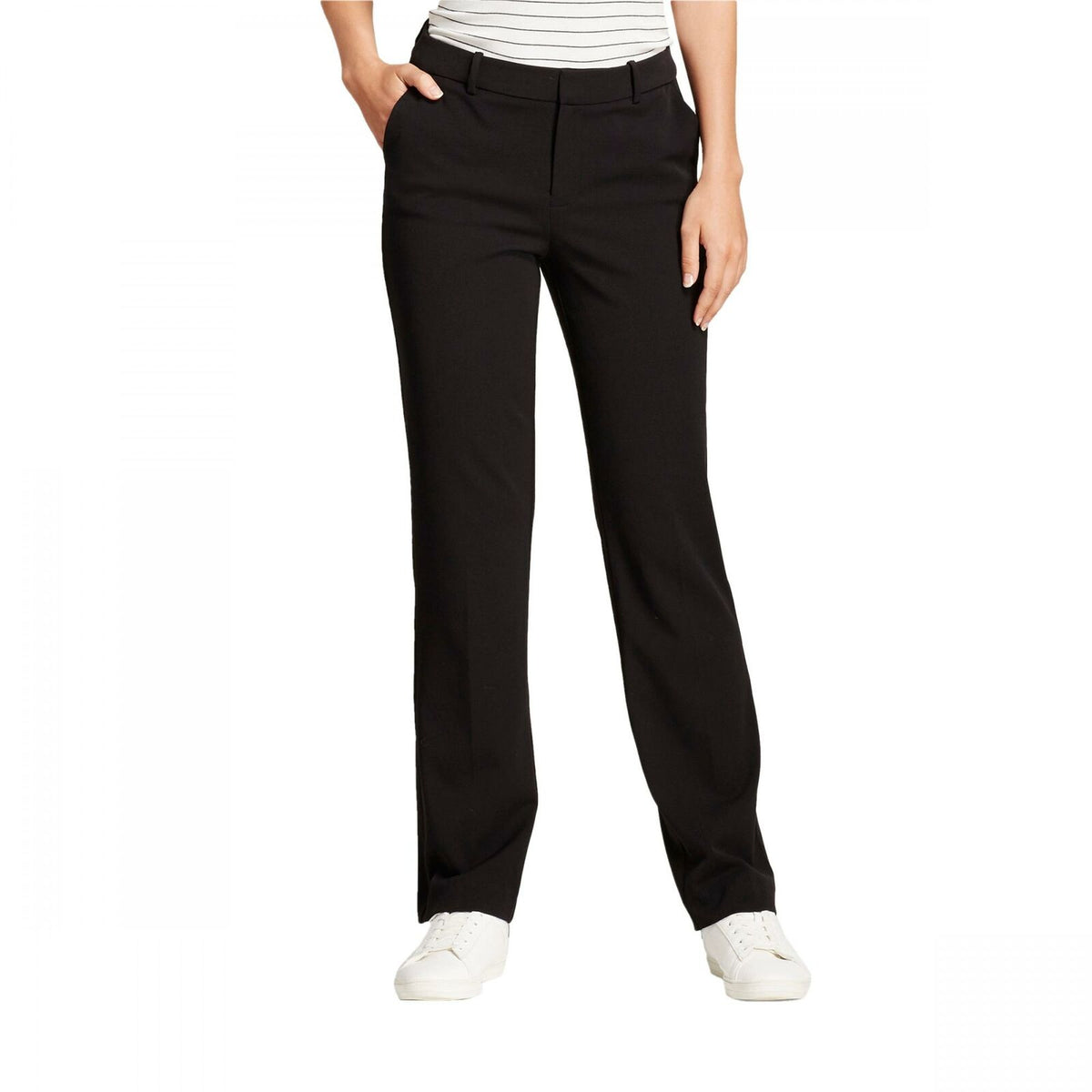 Pantaloni Donna A NEW DAY In Twill Elasticizzato - Beige, Vita Media, Gamba Dritta, Taglia A Scelta - Foto 5