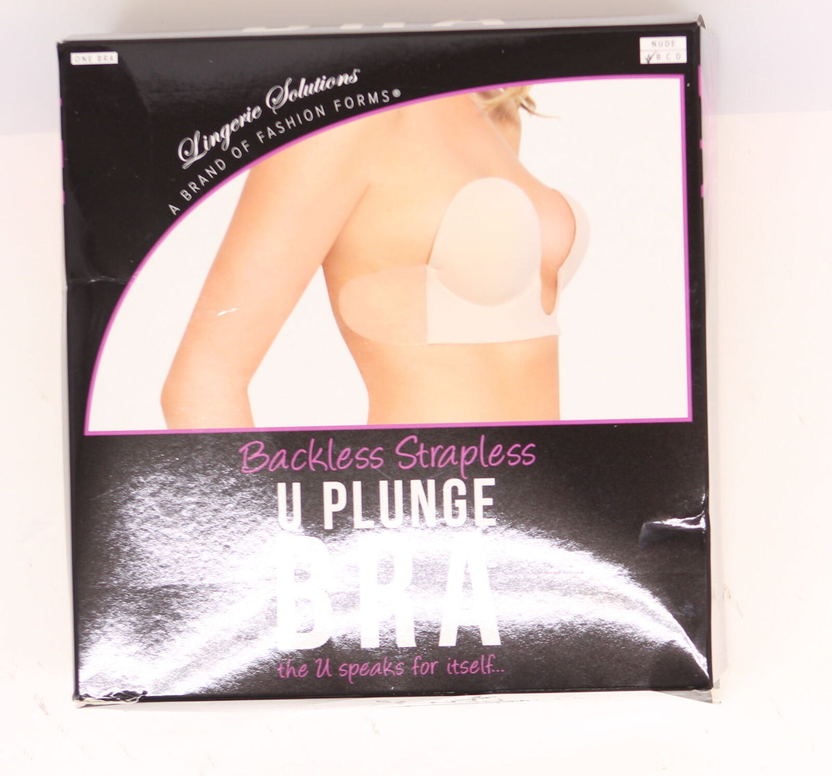 Lingere Solutions Lift It Up Backless Strapless Plunge Bra Nude D Cup Size