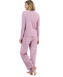 Charter Club Womens Long Sleeve Pajama Shirt Top 100189848MS Feathers Purple S