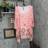White Mark Womens Plus Size Erie Tunic Shirt Top PS1301-47-2XL Coral Pink 2XL