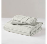 510 Design Porter Soft Wash Pleated Duvet 3-Piece Cover Set Silver Gray Queen