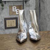 A New Day Women's Shandra Ankle Boots 89008906 Silver Gray 6M