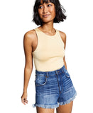 And Now This Frayed Distressed High Rise Denim Jean Shorts Medium Blue 29
