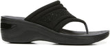 Bzees Womens Dazzle Me Embellished Wedge Thong Sandals H6819F1 Black 7M