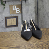 A New Day Womens Simone Rhinestone Ball Heels Satin 94660893 Black 6.5M
