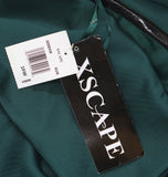 Xscape Womens Plus Size Long Scuba Off-The-Shoulder Dress Gown Hunter Green 16W