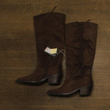 Universal Thread Womens Patsy Tall Fringe Western Boots Chocolate Brown 9.5M