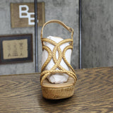 Sun Stone Block Heel Buckle Dress Sandals Amputee Replacement Left Shoe Only 10M