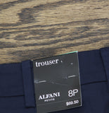Alfani Petite Pleated Tapered-Leg Pants 100142232PT Modern Navy Blue 8P