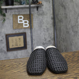 Franco Sarto Toba Mule Slip On Square Toe J8092S1 Black Woven 9M