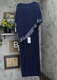 SLNY Womens Plus Size Asymmetrical-Overlay Gown Dress 166e4165912687