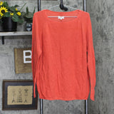 Lou & Grey Womens Lightweight Pullover Sweater Long Sleeve Red Orange S