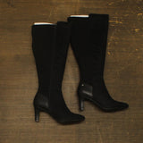 Lifestride Gracie Wide Calf High Heeled Knee-High Boots I8484M1 Black 7.5W-WC