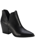 Sun + Stone Womens Black V-Notched Sides Elizaa Pointed Toe Booties Black 8M