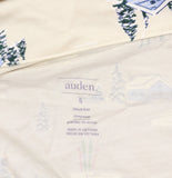 Auden Tis the Skison Holiday Collar Top and Shorts Pajama Set Cream Off White S