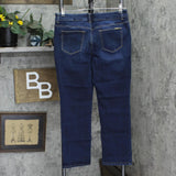 So Slimming by Chico's Womens Stretch Straight Leg Jeans Dark Blue 1 Short