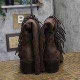 Universal Thread Patsy Tall Fringe Western Boots Cowgirl Chocolate Brown 11M
