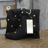 A New Day Studded Mid-Calf Pointed-Toe Boots 94568939 Jet Black / Gold 6M