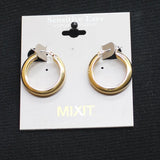 Mixit Womens Hypoallergenic Chunky Hoop Earrings Gold Yellow 1"