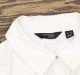 Attitudes by Renee Button Front Shirt with Color Blocking White / Black XS