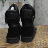Style & Co. Womens Teenyy F Glitter Winter & Snow Boots Black Glitter 9M
