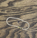 Crystal Marquise Safety Clasp Tennis Bracelet Gold / Clear 7"