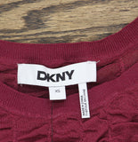 DKNY Womens Lightweight Superfine Texture Top P52SAW83 Beet Red XS