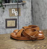 Universal Thread Womens Matilda Ankle Wrap Toe Ring Sandals Cognac Brown 10M