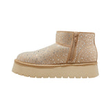 Wild Fable Womens Missy Platform Booties with Memory Foam Insole Beige Brown 8M