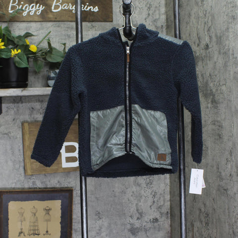 Calvin Klein Jeans Little Boys Full Zip Sherpa Jacket Nautical Blue 6