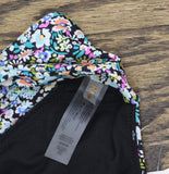 Raisins Cannes Ditsy-Print Ruffled Bikini Top L710187 Black Multi M