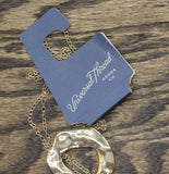 Universal Thread Nickel Free Organic Ring Pendant Necklace Gold Yellow 32" + 3"