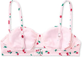 Wild Fable Women's Shirred Underwire Bikini Top PID-10106P Cherry Print Red XL