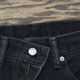 Levi's Distressed Upcycle Straight Leg 505 Jeans Black Wash See Measurements