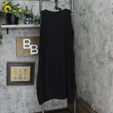 Marla Wynne Womens Matte Jersey Sleeveless Dress with Pockets 694275 Black PL