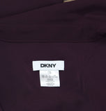 DKNY Womens Petite Collared-V-Neck Long-Sleeve Dress XD4G2C86 Raisin Purple 12P