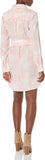 Guess Womens Long Sleeve Shonda Shirt Dress Rose Bliss Tie Dye Pink XS