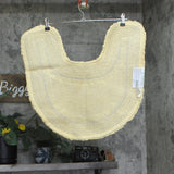 Home Weavers Ruffle Collection 100% Cotton Contour Rounded Bath Rug Yellow 20x20