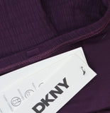 DKNY Womens Shirred One-Piece Swimsuit Textured DIMMS605 Port Texture Purple L