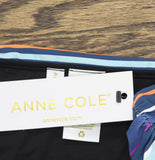 Anne Cole Fold Over Stripe Bikini Bottoms 25MB302101 Barcode Stripe Black M