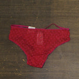 INC International Concepts Womens Printed Mesh Hipster Underwear Crimson Red M