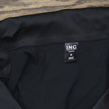 Inc International Concepts Satin Short-Sleeve Pajama Shirt Top Deep Black M