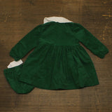 Rare Editions Girls Baby Corduroy 2-Piece Dress with Bottoms Green 18M