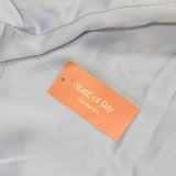 State Of Day Womens Silk Touch Woven Pajama Shirt Top Eventide Blue 2XL