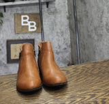 Sun + Stone Womens Adelinee Double Zip Ankle Booties Brandy Brown 6.5M