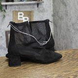 A New Day Womens Celaena Memory Foam Insole Mesh Ankle Boots Booties Black 7M