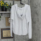 Wild Fable Women's Long Sleeve Tie-Front Hooded Waffle Knit T-Shirt 43494A0003