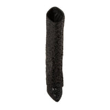 A New Day Womens Abba Sequin Foldover Tall Boots 91636693 Black 6.5M